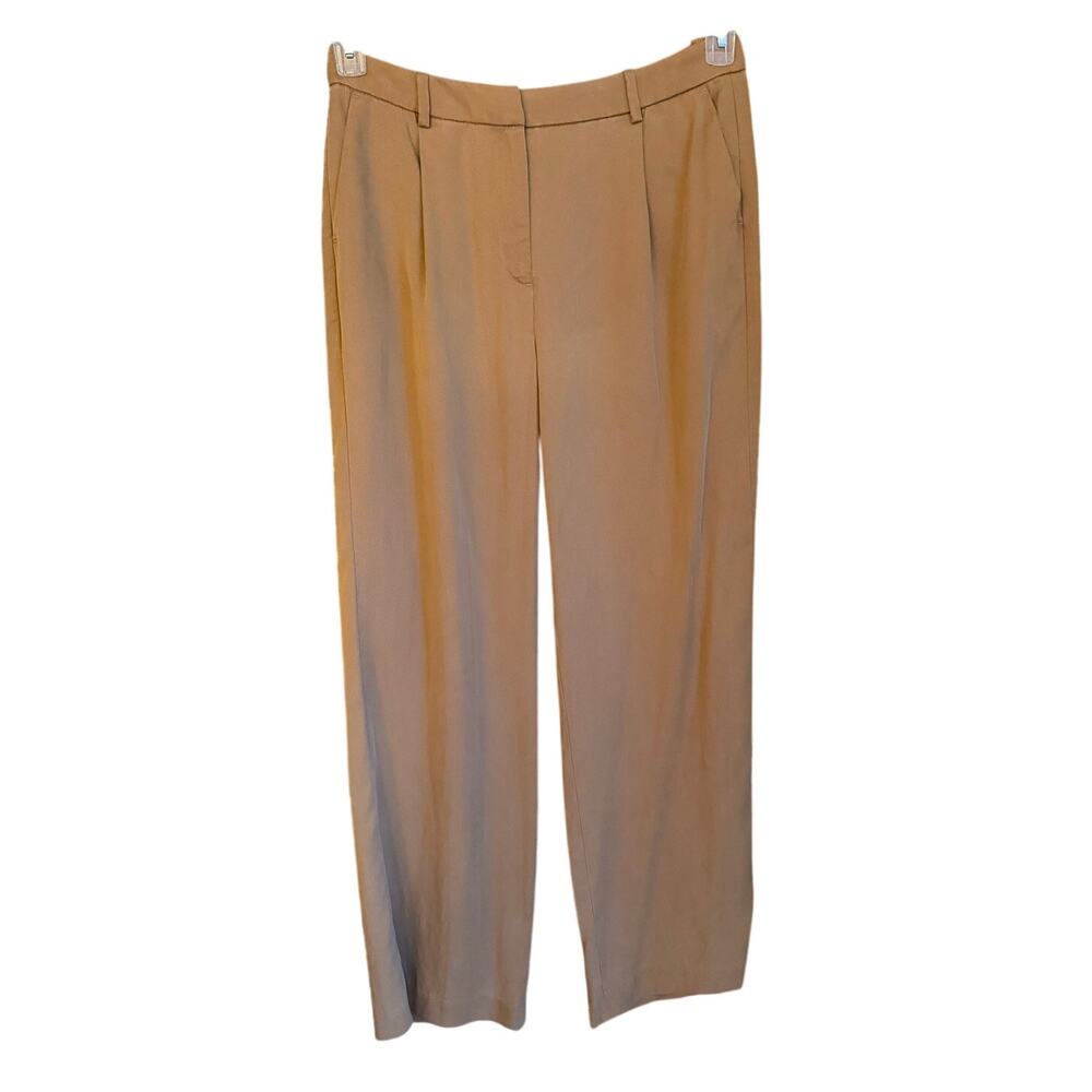 J.Crew Brown Tencel Straight Leg Trousers Pants Size 10 Career Classic Preppy - Picture 2 of 11